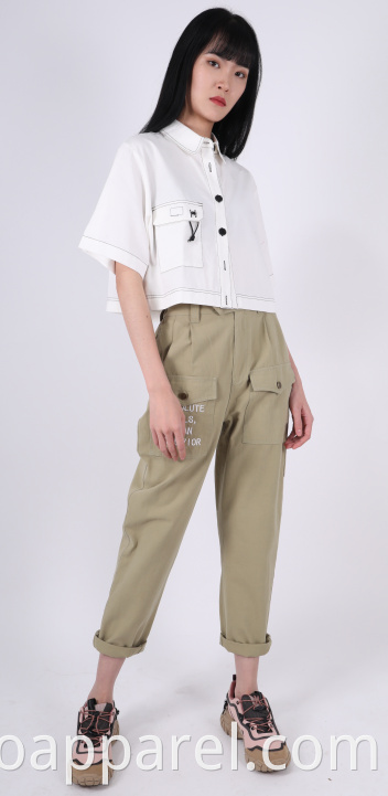 HIGH WAIST TROUSERS WITH PLEATS